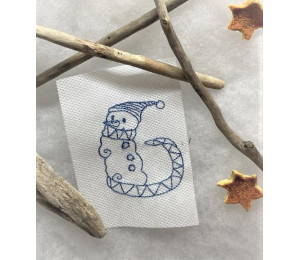 Stickdatei - Schneemann Alphabet Buchstabe G